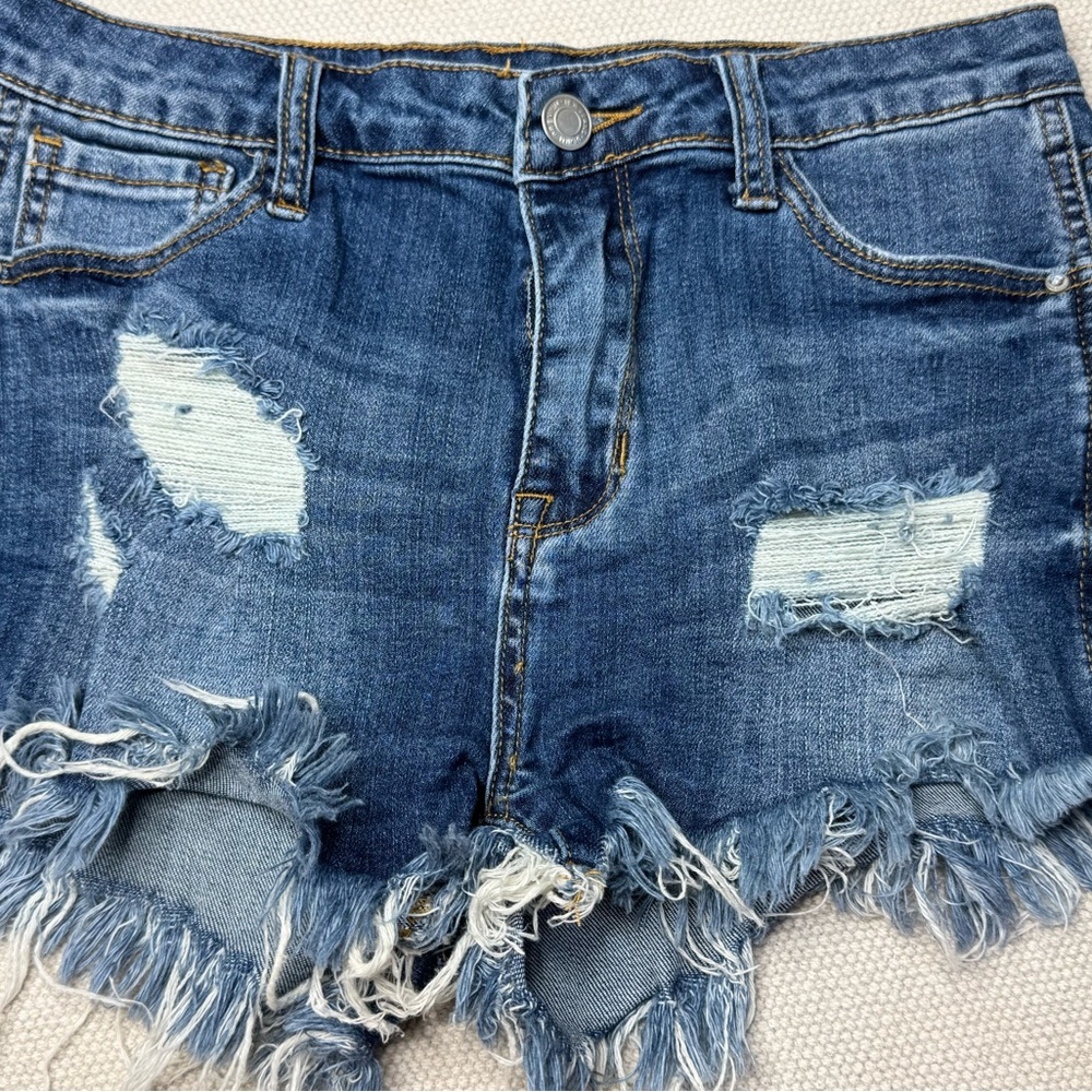 Blue Distressed Jean Shorts sizeMedium